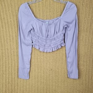URBAN OUTFITTERS Top Crop XS Peasant Coquette Milkmaid